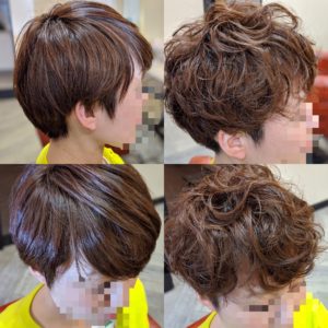 強めのカールでショートスタイルもイメチェン
