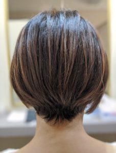 縮毛矯正２カ月後のショートボブカット