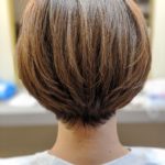 大人女性のツーブロックショートボブ
