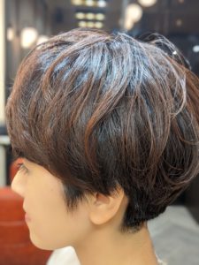 マッシュショートをパーマでバージョンアップ