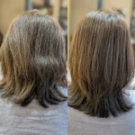 ミディアムの縮毛矯正。