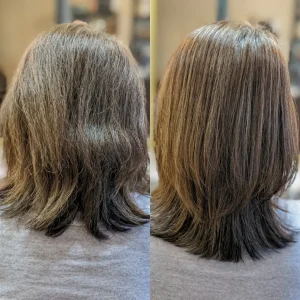 ミディアムの縮毛矯正。