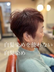白髪染めを使わない白髪染め。